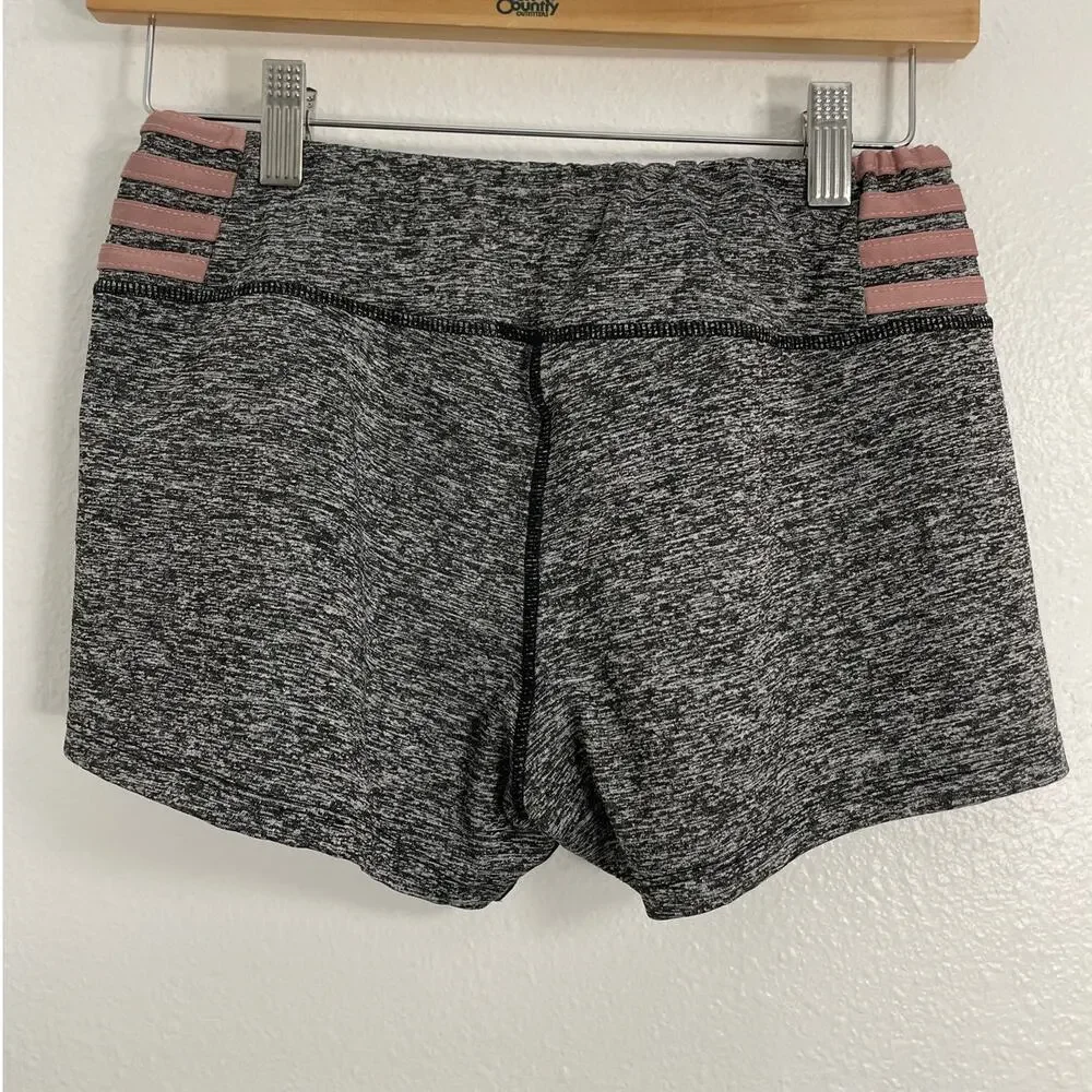 Always Women's Mid Rise Compression Shorts Gray Pink Large